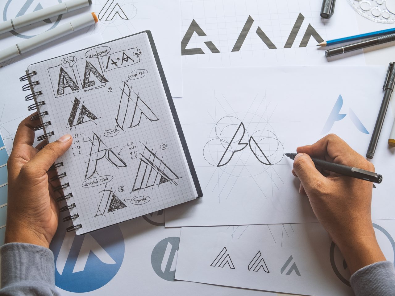 Trademark logo sketch